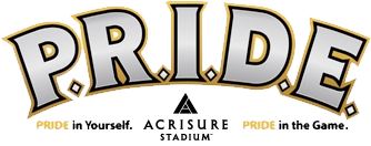 Acrisure Stadium P.R.I.D.E. logo - "Pride in Yourself. Pride in the Game"