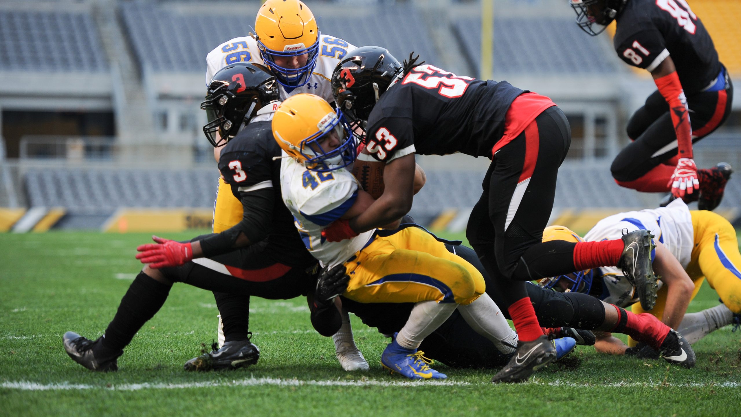 Game action from a WPIAL Championship game at Acrisure Stadium