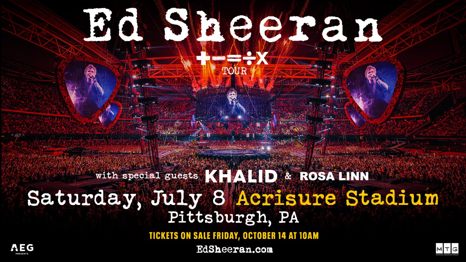 Ed Sheeran's Mathematics Tour 2023 Acrisure Stadium in Pittsburgh, PA
