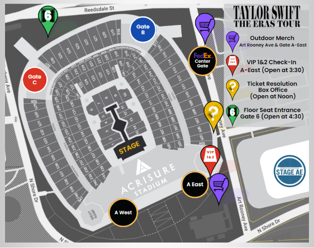 Taylor Swift | The Eras Tour schedule map