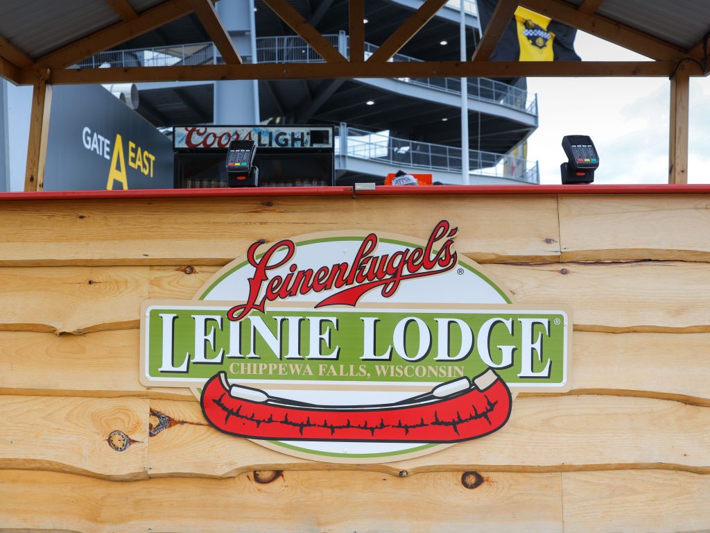 The Leinenkugel Beer "Leinie Lodge" beer vendor at Acrisure Stadium