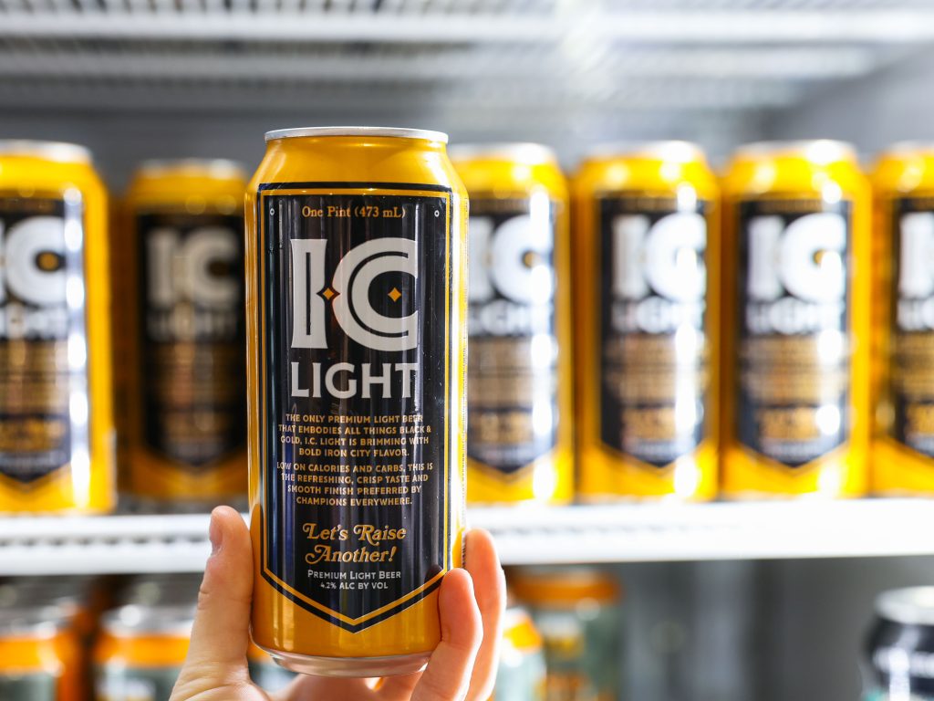 Iron City Light beers in cans at Acrisure Stadium