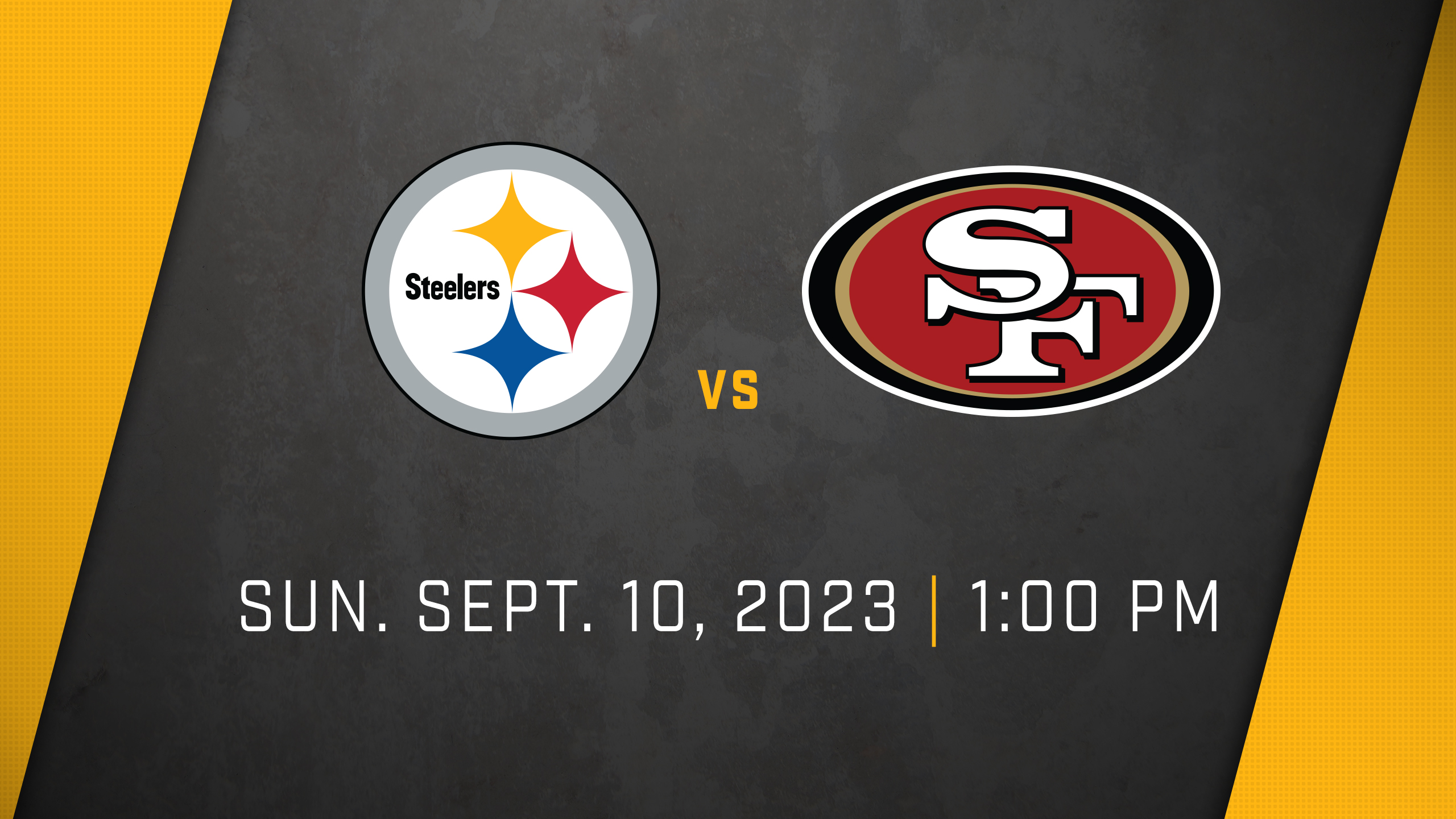Steelers / 49ers matchup graphic