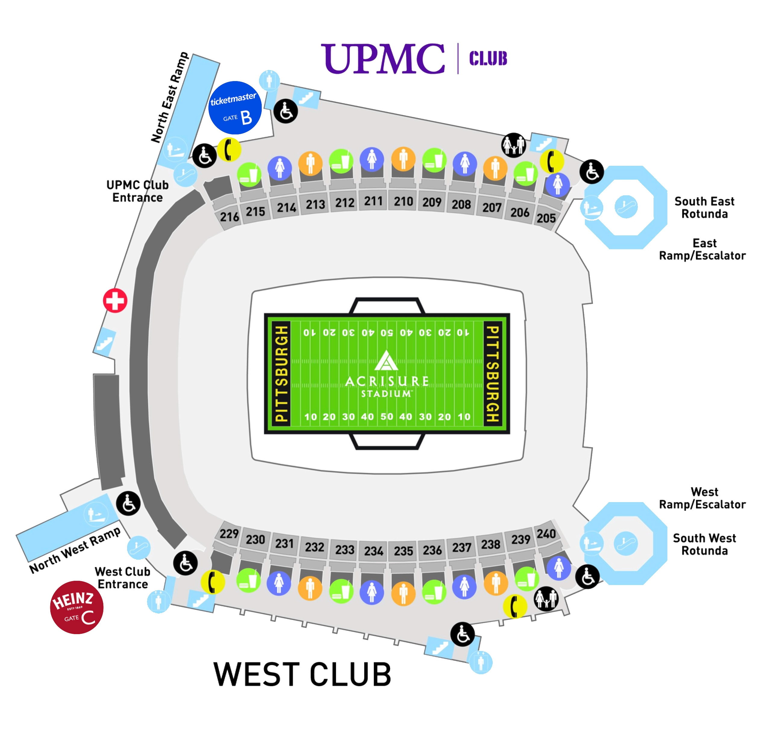 Acrisure Stadium Seating Chart + Section, Row & Seat Number Info