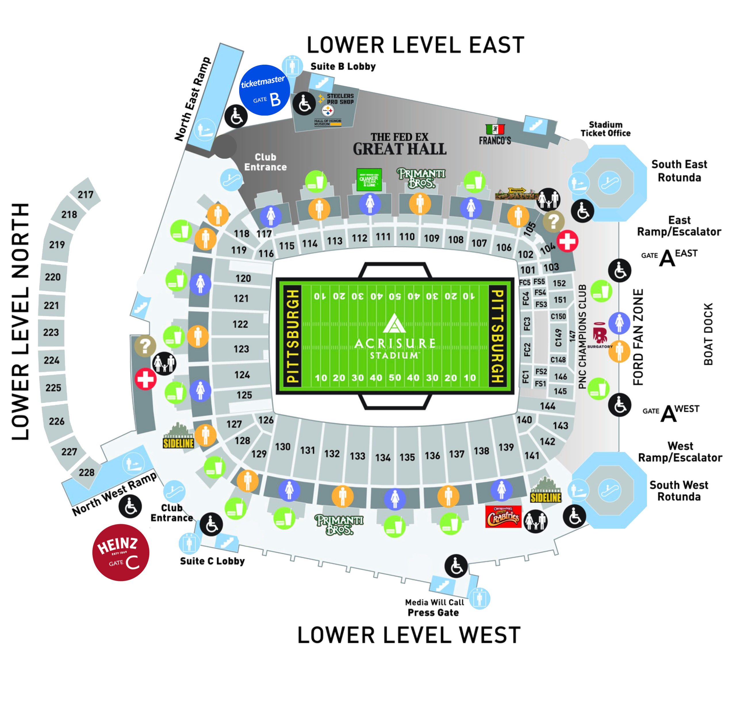 PNC Park Seating Chart & Map
