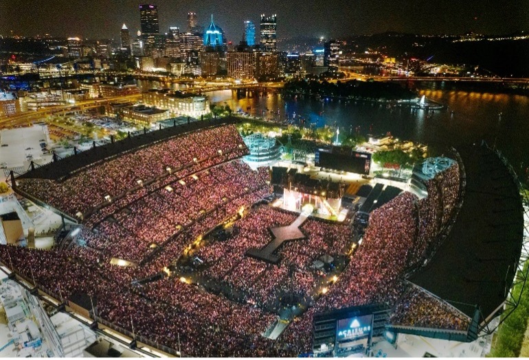Acrisure Stadium on the second night of Taylor Swift’s Eras tour double-header June 16-17, 2023, which broke Pittsburgh and Acrisure records with over 150,00 fans over her two-night concert.