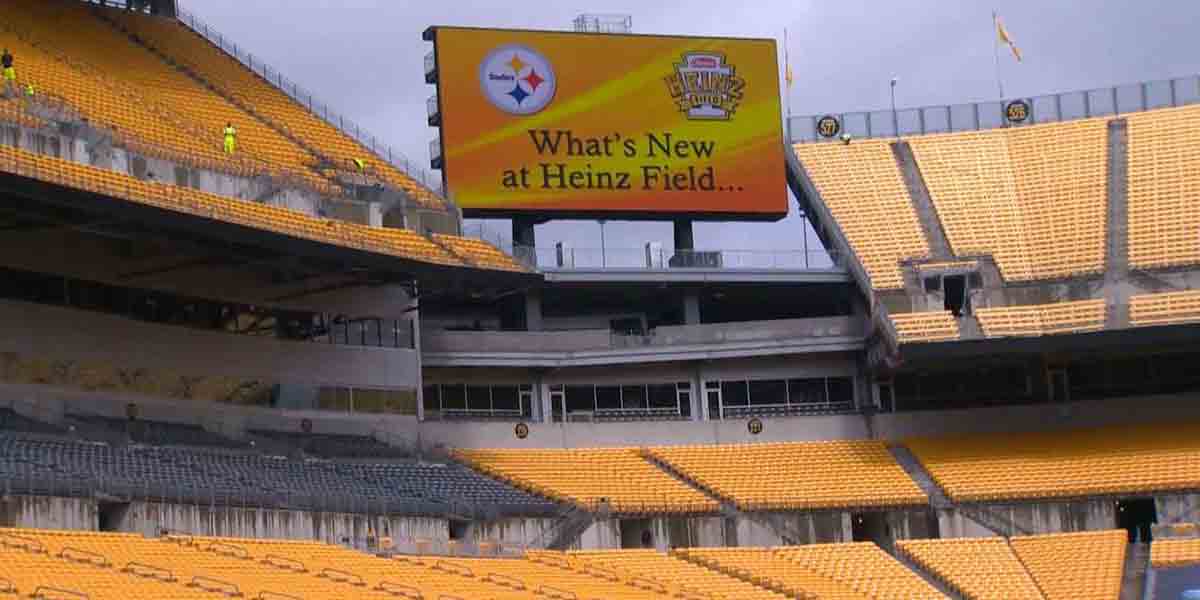 Heinz Field’s second scoreboard was added in 2014