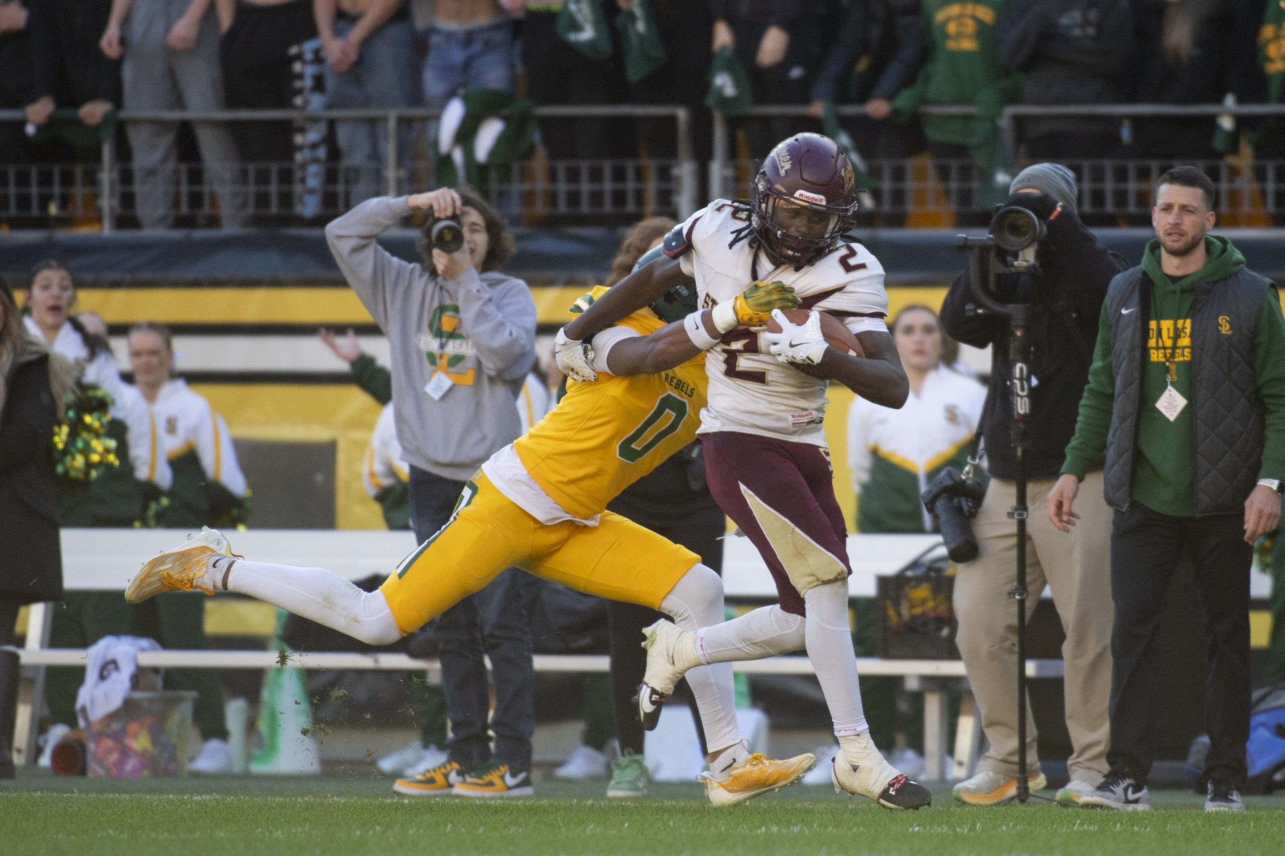 Seton LaSalle Rebels and Steel Valley Ironman play in the 2A WPIAL Football Championship at Acrisure Stadium Saturday, Nov. 22, 2025 in Pittsburgh, PA. (Mariah Wild / Pittsburgh Steelers)