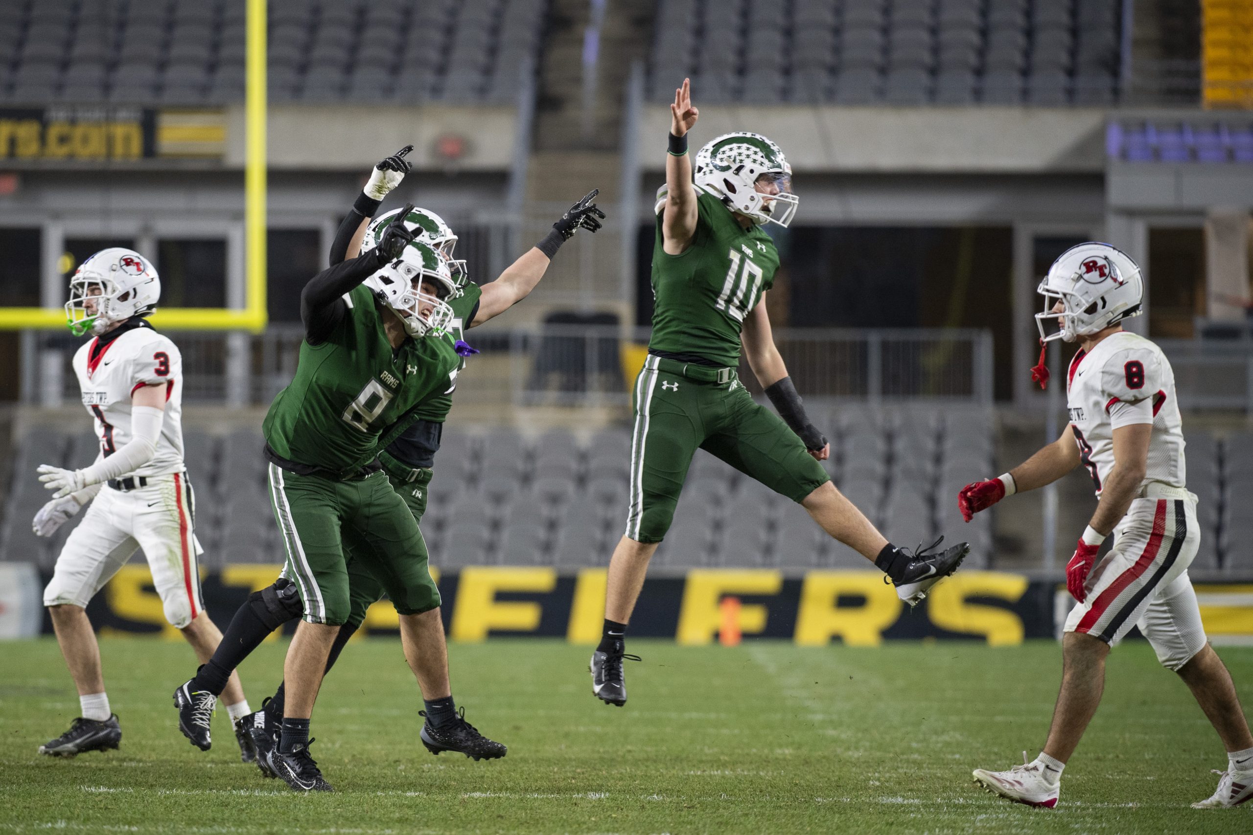 Pine-Richland Rams and Peters Township Indians play in the 5A WPIAL Football Championship at Acrisure Stadium Saturday, Nov. 22, 2025 in Pittsburgh, PA. (Mariah Wild / Pittsburgh Steelers)