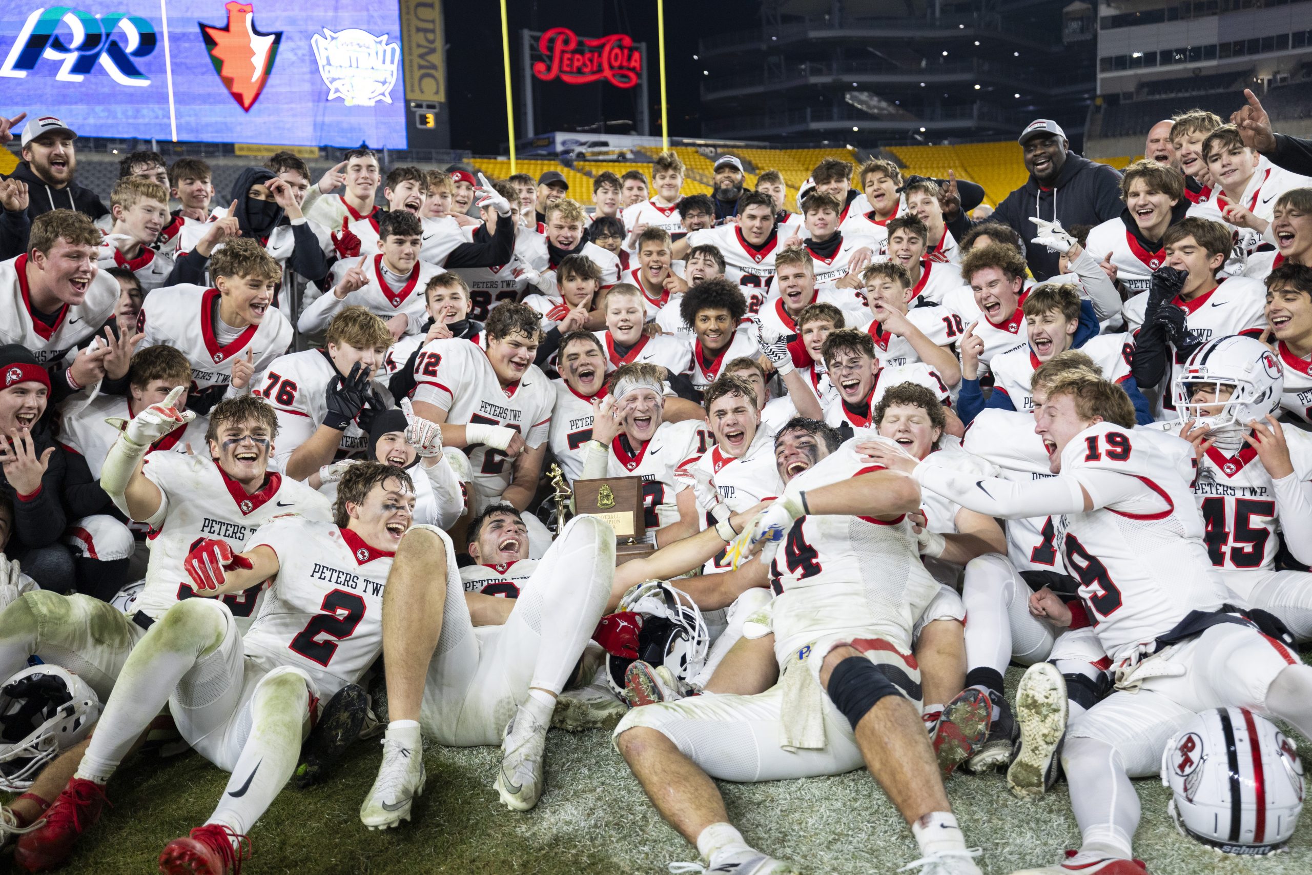 Pine-Richland Rams and Peters Township Indians play in the 5A WPIAL Football Championship at Acrisure Stadium Saturday, Nov. 22, 2025 in Pittsburgh, PA. (Mariah Wild / Pittsburgh Steelers)
