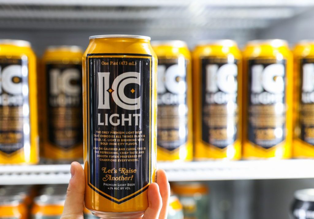 Iron City Light beers in cans at Acrisure Stadium